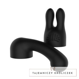 Bodywand Curve Accessory Black - zestaw końcowek do masażera, czarny Bodywand
