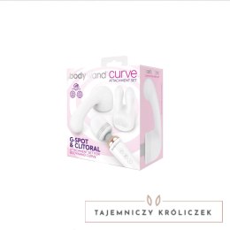 Bodywand Curve Accessory White - Zestaw końcowek wymiennych biały Bodywand
