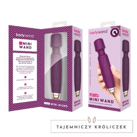 Bodywand Luxe Mini Wand Purple kompaktowy masażer relaksacyjny 7 trybow Bodywand