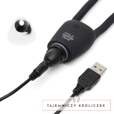 Fifty Shades of Grey Relentless Vibrations - bezprzewodowy system intymny USB czarny Fifty Shades of Grey