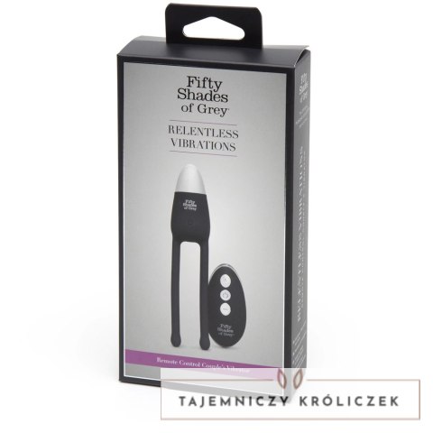Fifty Shades of Grey Relentless Vibrations - bezprzewodowy system intymny USB czarny Fifty Shades of Grey