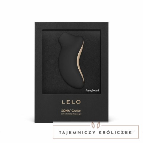 LELO Sona Cruise Black - soniczny stymulator z Cruise Control, czarny Lelo