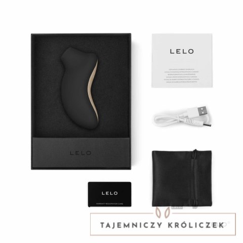 LELO Sona Cruise Black - soniczny stymulator z Cruise Control, czarny Lelo