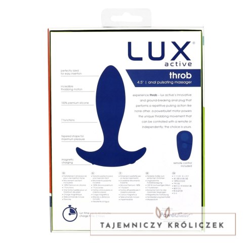 Lux Active Throb bezprzewodowa maszyna intymna pulsująca silikonowa 11,4 cm Lux Active