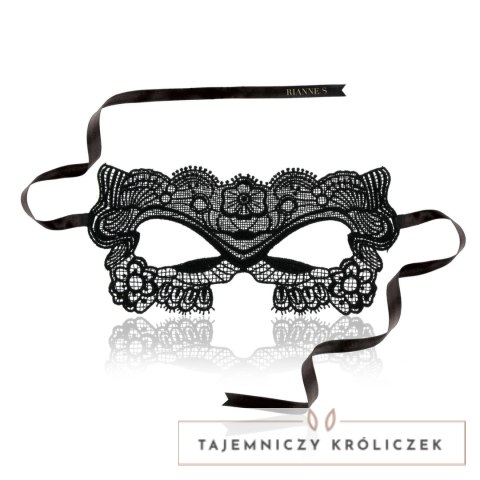 Rianne S Soiree Mask V Zouzou maska wenecka aksamitna czarna Rianne S