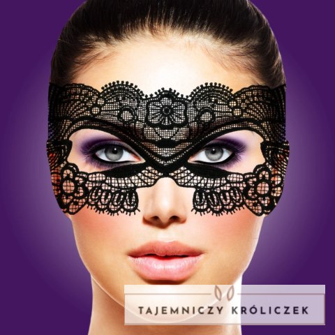 Rianne S Soiree Mask V Zouzou maska wenecka aksamitna czarna Rianne S