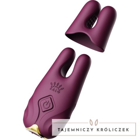 ZALO Nave Velvet Purple - Wibrujące klipsy EasyClamp, silikon, pilot Zalo