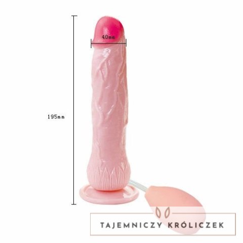 Baile Eros - Model z funkcją efektu wytrysku i przyssawką, 20 cm BAILE