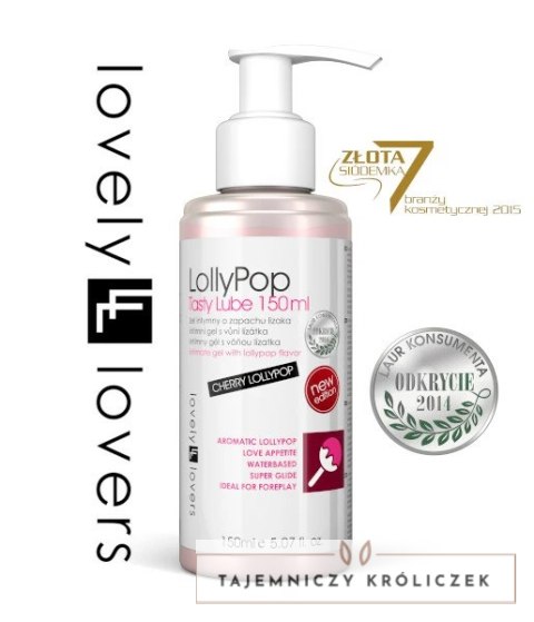 Lovely Lovers LollyPop Żel na bazie wody, efekt ciepła, wiśniowy 150ml Lovely Lovers