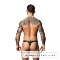Male Power Liquid Onyx 2.0 Bong Thong S/M Czarny Wetlook Male Power