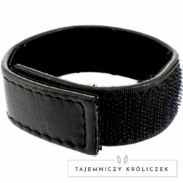 Metal Hard Leather Body - Czarny regulowany pasek skorzany z rzepem LEATHER BODY