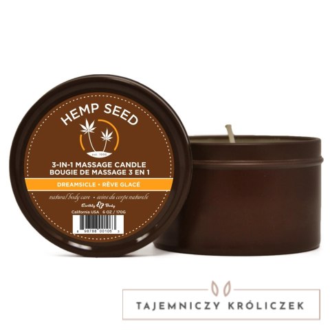 Earthly Body Świeca do masażu Dreamsicle 170g naturalne olejki Earthly body