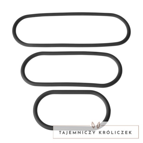 Perfect Fit Brand Zestaw 3 cienkich silikonowych pierścieni regulowanych PerfectFitBrand