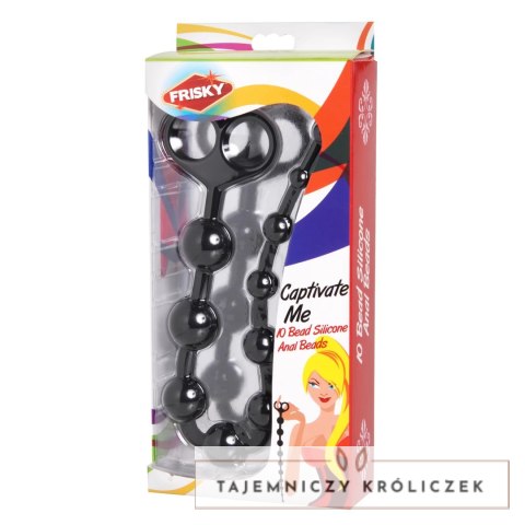 XR Brands 10-elementowy zestaw silikonowych koralikow, czarny XR Brands