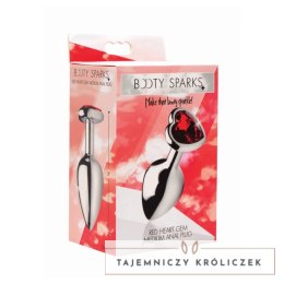 XR Brands Booty Sparks korek dekoracyjny serce średni czerwony XR Brands