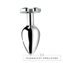 XR Brands Clover Small - Metalowy korek intymny z motywem koniczyny XR Brands