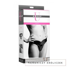 XR Brands Crave - Uprząż intymna podwojna z eko-skory, regulowana XR Brands