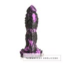 XR Brands Grim fioletowo-czarny model silikonowy z teksturą XL XR Brands