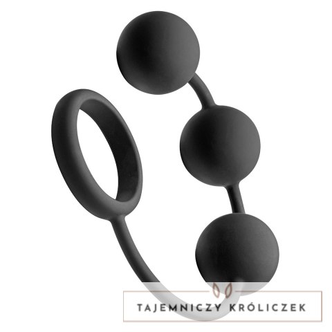 XR Brands Heavy Beads zestaw kul silikonowych z pierścieniem XR Brands