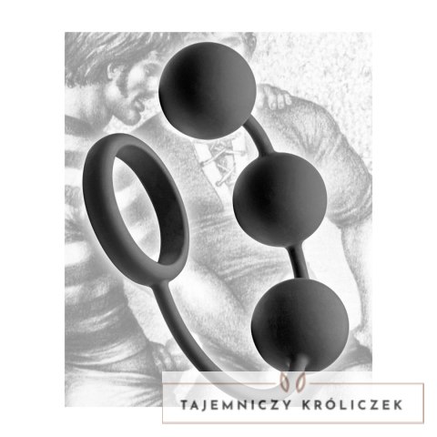 XR Brands Heavy Beads zestaw kul silikonowych z pierścieniem XR Brands