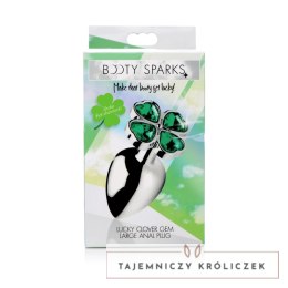 XR Brands Korek analny Clover Large metalowy 4-listna koniczyna XR Brands