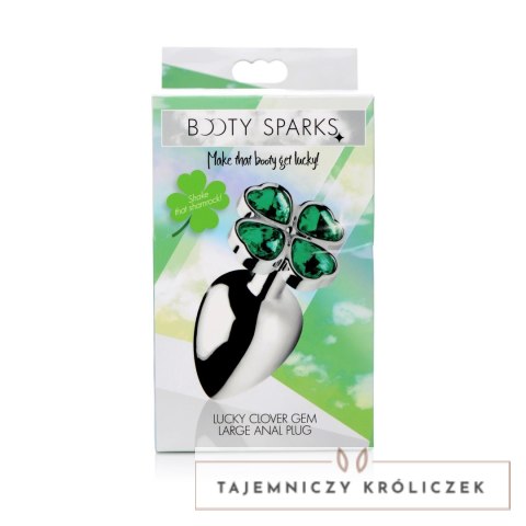 XR Brands Korek analny Clover Large metalowy 4-listna koniczyna XR Brands
