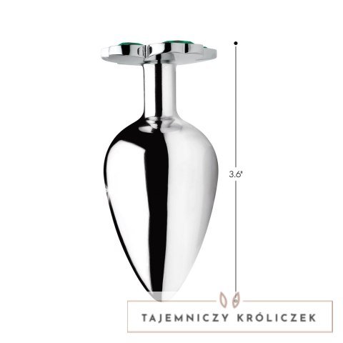 XR Brands Korek analny Clover Large metalowy 4-listna koniczyna XR Brands