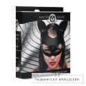XR Brands Leather Cat Mask - Regulowana maska z naturalnej skory XR Brands