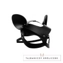 XR Brands Leather Cat Mask - Regulowana maska z naturalnej skory XR Brands