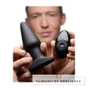 XR Brands Model R silikonowy stożkowy korek z funkcją masażu i pilotem XR Brands