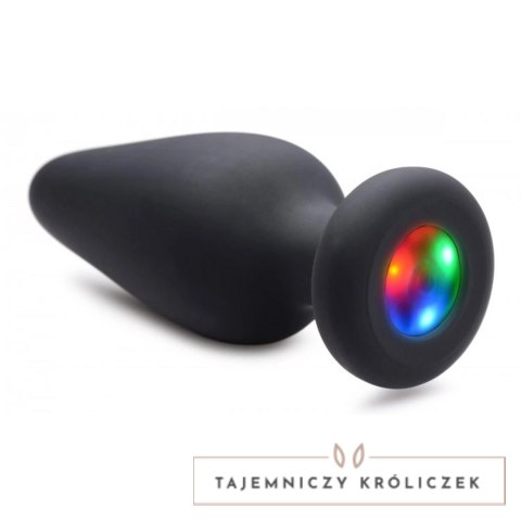 XR Brands Plug silikonowy z podświetleniem LED mały XR Brands
