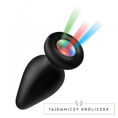 XR Brands Plug silikonowy z podświetleniem LED mały XR Brands