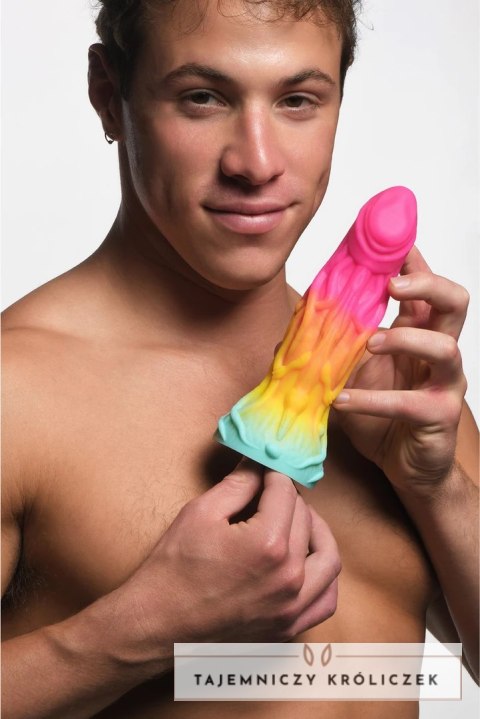 XR Brands Shape Shifter silikonowy model anatomiczny z przyssawką tęczowy XR Brands