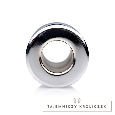 XR Brands Tunnel Plug Small metalowy korek intymny z otworem XR Brands