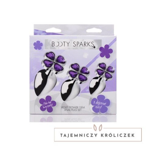 XR Brands Violet Flower zestaw anatomicznych korkow aluminiowych 3 szt. XR Brands