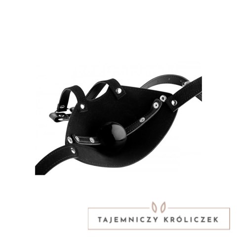 XR Brands uprząż na głowę z regulowanym kneblem kulkowym czarna XR Brands