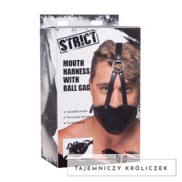 XR Brands uprząż na głowę z regulowanym kneblem kulkowym czarna XR Brands