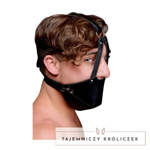 XR Brands uprząż na głowę z regulowanym kneblem kulkowym czarna XR Brands