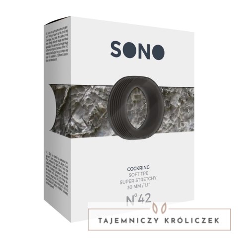 Sinner Gear No.42 pierścień elastyczny silikonowy czarny Sono by Shots