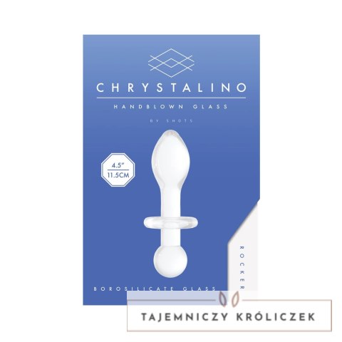Christalino Rocker szklany korek analny borokrzemianowy, ręcznie wykonany Chrystalino by Shots