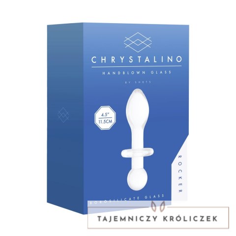 Christalino Rocker szklany korek analny borokrzemianowy, ręcznie wykonany Chrystalino by Shots