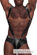 Male Power LXL Jockstrap z szelkami i metalowymi elementami czarny Male Power