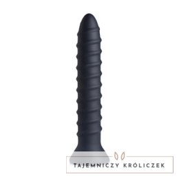 XR Brands Master Series Power Screw Spiralny wibrator silikonowy czarny XR Brands