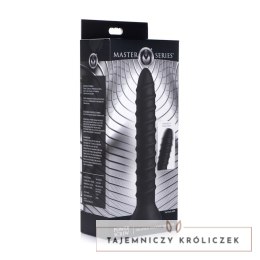 XR Brands Master Series Power Screw Spiralny wibrator silikonowy czarny XR Brands