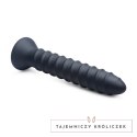 XR Brands Master Series Power Screw Spiralny wibrator silikonowy czarny XR Brands