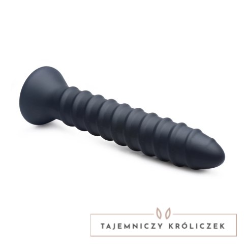 XR Brands Master Series Power Screw Spiralny wibrator silikonowy czarny XR Brands
