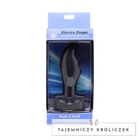 XR Brands Zeus silikonowy korek analny żebrowany do elektrostymulacji XR Brands