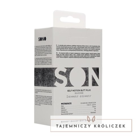 SONO No.89 silikonowy korek z ruchomą kulką, 8,3 cm, czarny Sono by Shots