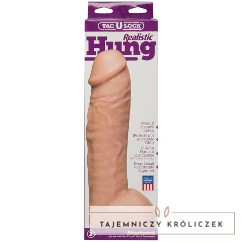 Doc Johnson Hung 32 cm - anatomiczny model intymny z przyssawką, PVC Doc Johnson