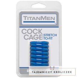 Doc Johnson TitanMen klatka intymna TPE czarna, elastyczna, żebrowana Doc Johnson